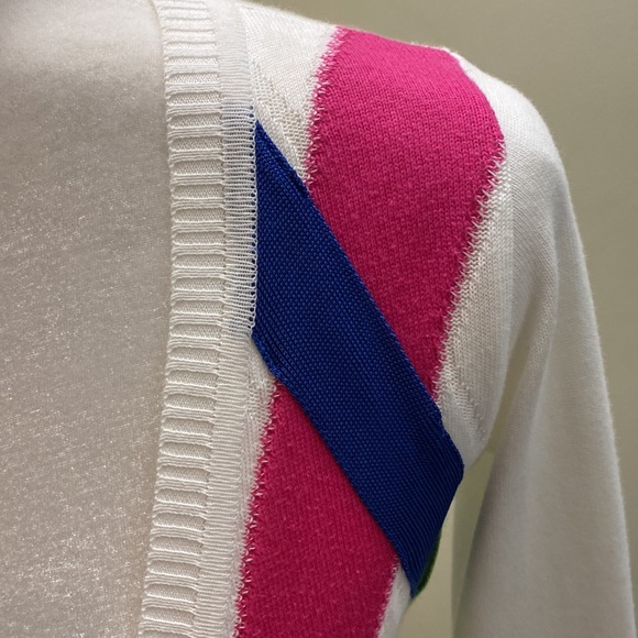 Versace jeans couture stripes knit sweater long sleeve classic cardigan buttons - Picture 2 of 11